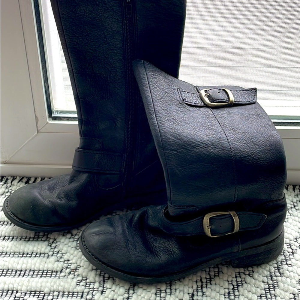 Nordstrom Black Boots Girls Size 1